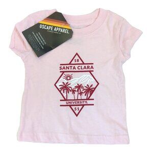 Uscape Apparel Santa Clara University Baby 6 Months‎ T-Shirt Pink - New